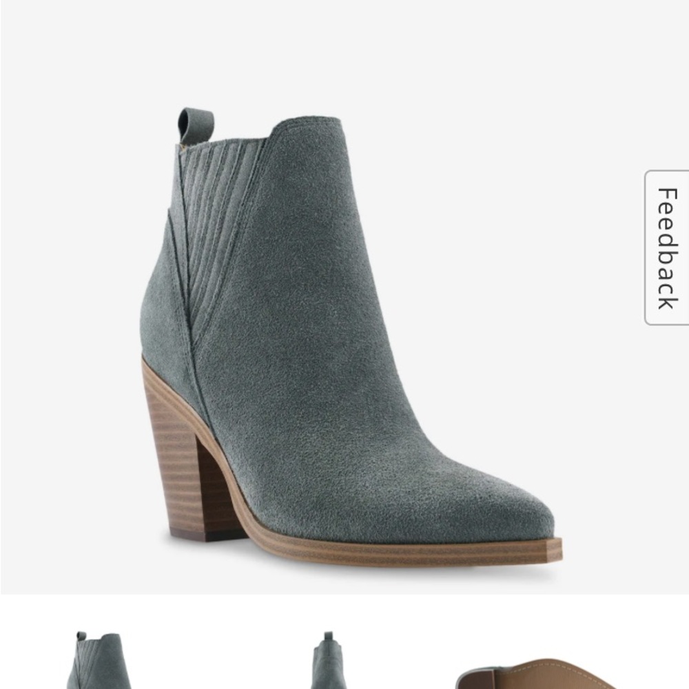 Marc Fisher LTD Gadrie bootie gray suede ankle booties
